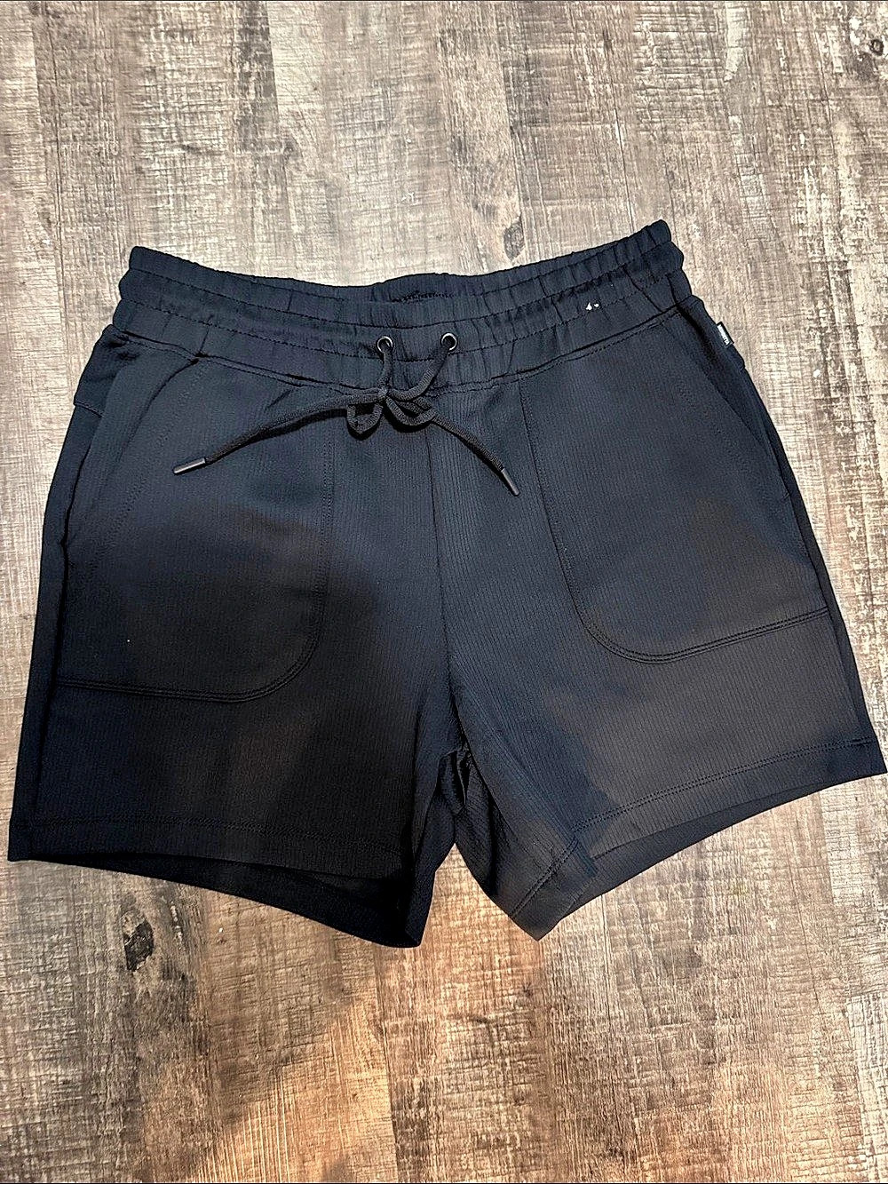 MONDETTA Ladies Ribbed Scuba Active Short Black- Size Small